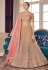 Peach organza a line lehenga choli 9410