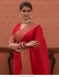 Bollywood Model Organza silk red wedding saree