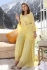 Yellow Indo western Gharara crop top bridesmaid dress