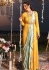 Yellow Indo western Gharara crop top bridesmaid dress