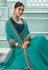 Sky blue silk saree with blouse 3503