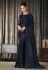 Navy blue georgette saree with blouse 2303