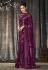 Purple georgette saree with blouse 2305