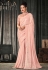 Peach georgette festival wear saree 2314