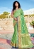 Light green banarasi silk saree with blouse 144472