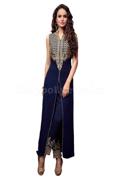 navy blue straight dress