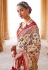 Off white silk saree with blouse 348