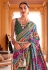 Green silk festival wear saree 347