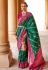 Green silk festival wear saree 345