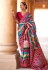 Red silk festival wear saree 343