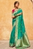 Turquoise silk festival wear saree 1428