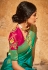 Turquoise silk festival wear saree 1428