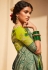 Green silk saree with blouse 1435