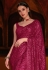 Magenta georgette festival wear saree 2045D