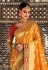 Mustard banarasi silk saree with blouse 5203