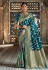 Teal banarasi silk half n half saree 5204