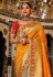 Orange banarasi silk half n half saree 5208