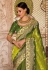 Light green banarasi silk half n half saree 5210