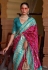 Magenta viscose bandhej saree with blouse 113A