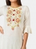 Off White Khadi casual wear embroidered Kurti Palazzo
