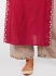 Red Sinduri cotton casual wear embroidered Kurti Palazzo