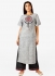 Grey cotton casual wear embroidered Kurti Palazzo