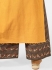 Yellow cotton casual wear embroidered Kurti Palazzo