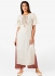 Off white cotton casual wear embroidered Kurti Palazzo