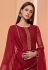 Red georgette palazzo suit 4026