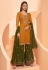 Mustard georgette sharara suit 2033