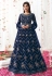 Navy blue net long anarkali suit 5302