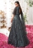 Grey net abaya style anarkali suit 5304