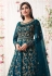 Teal net abaya style anarkali suit 5307