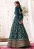 Teal net abaya style anarkali suit 5307