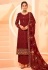 Maroon georgette kameez with palazzo 843