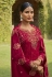 Magenta georgette palazzo suit 784