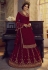 Maroon georgette indo western lehenga choli 23021