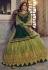 Green georgette indo western lehenga choli 23027