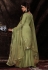 Pista green soft net sequence sharara suit 14004