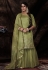 Pista green soft net sequence sharara suit 14004