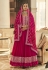 Magenta georgette readymade long anarkali suit 148337