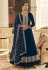 Navy blue georgette readymade abaya style anarkali suit 148338