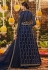 Navy blue net long anarkali suit 3203