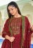 Maroon silk jacquard kameez with palazzo 3204