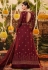 Maroon net long anarkali suit 3207