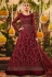 Maroon net long anarkali suit 3207