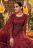 Maroon net long anarkali suit 3207