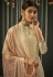 Beige cotton silk palazzo suit 3722