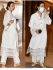 Bollywood Alia Bhat Inspired White Organza lace kurti palazzo set