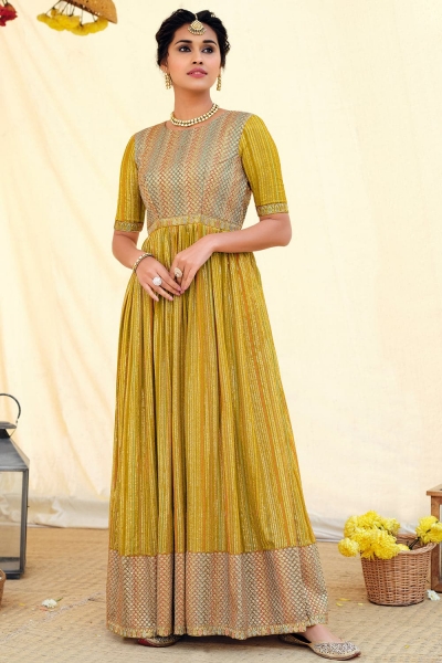 Sunflower yellow anarkali – kasumi.in